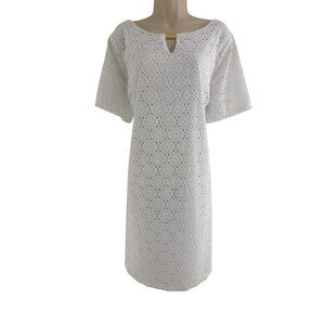 Cato White Crochet Lace Shift Dress Size 18/20W 2X Plus Wedding Bride Mother